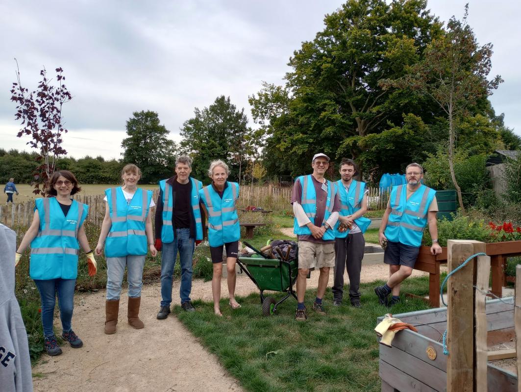 Working party in the Braintree Memorial Garden