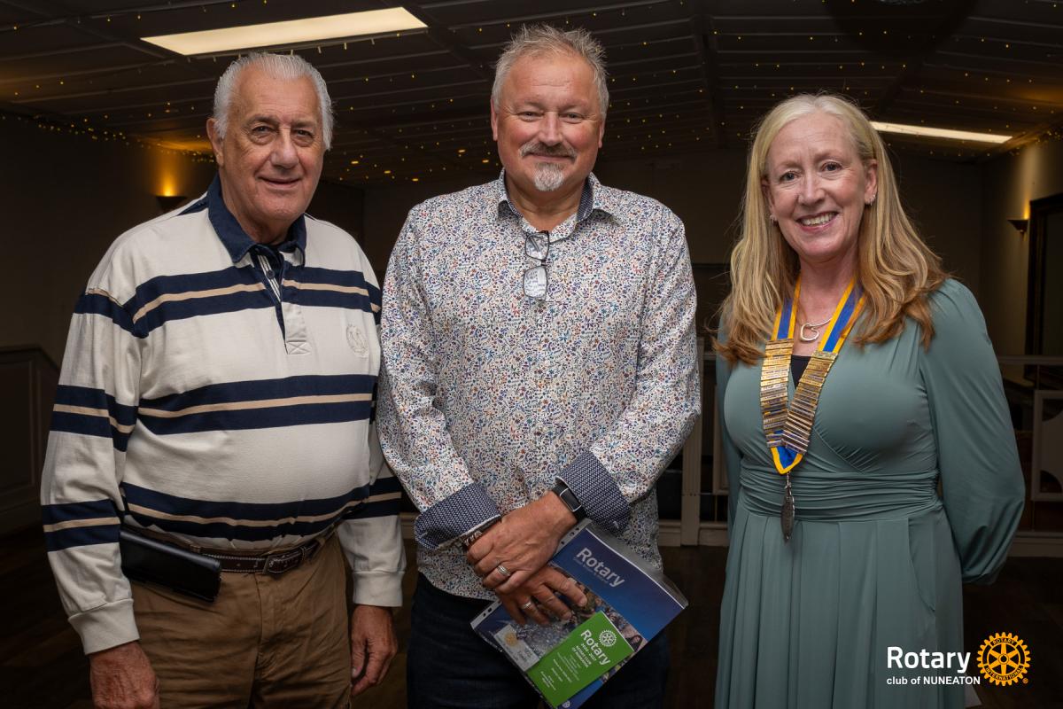 Pictured here: Secretary Colin Harris, Neil Lester and current President Sara Mudhar