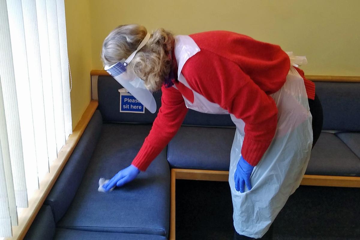 Sharon doing an indoor duty