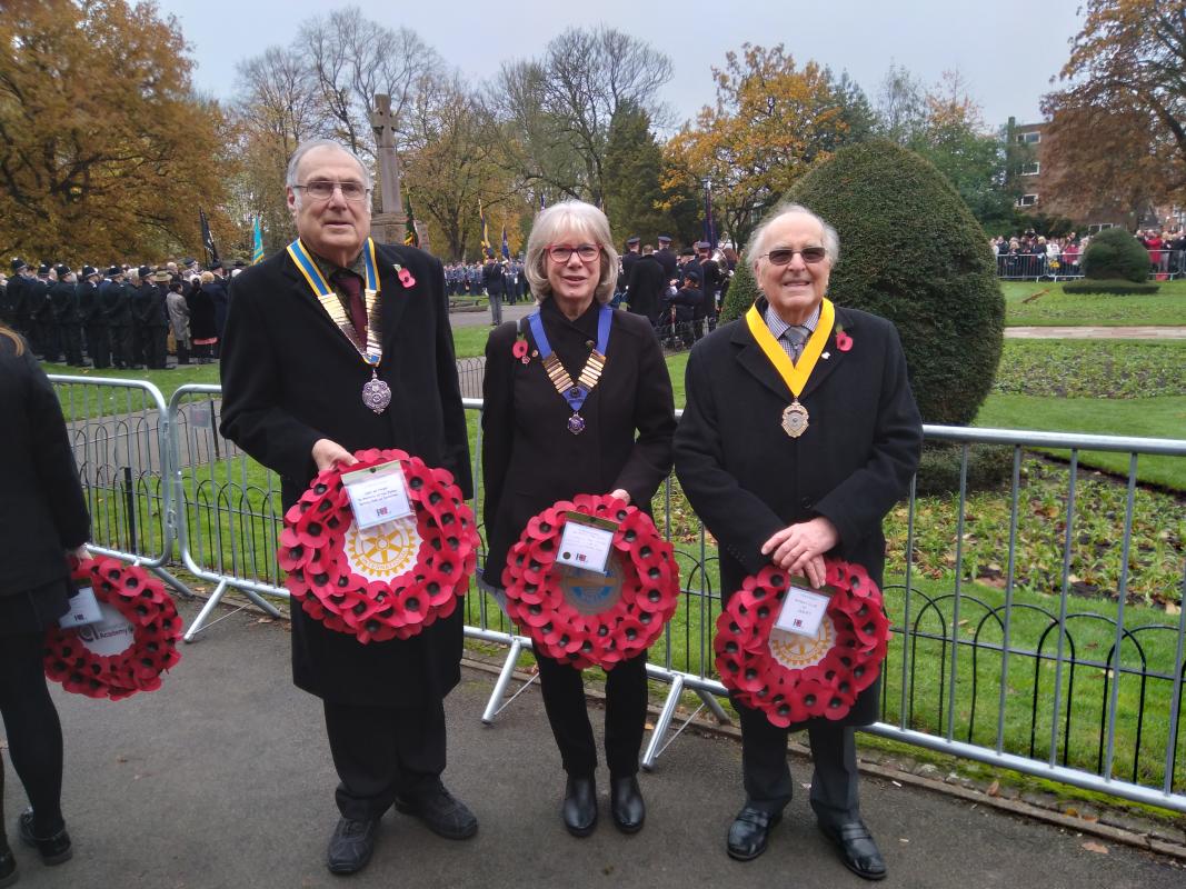 The Rotary Club of Nuneaton were once again proud to be part of the wreath laying ceremony in Riversley Park, Nuneaton for Remembrance Day on Sunday 3th November 2022