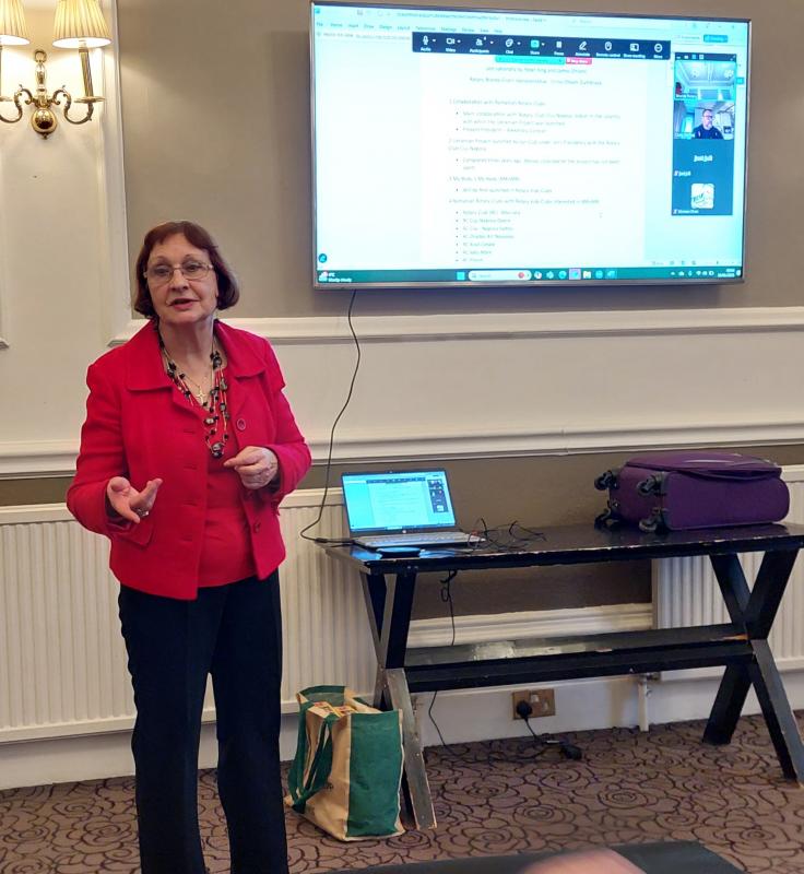 Crina links with the Rotary Club of Cluj Napoca, Rumania and shared  knowledge of the MBisMB initiative, now numerous clubs in Rumania are spreading this programme. A great example of how you can tap into local or international projects through Rotary.