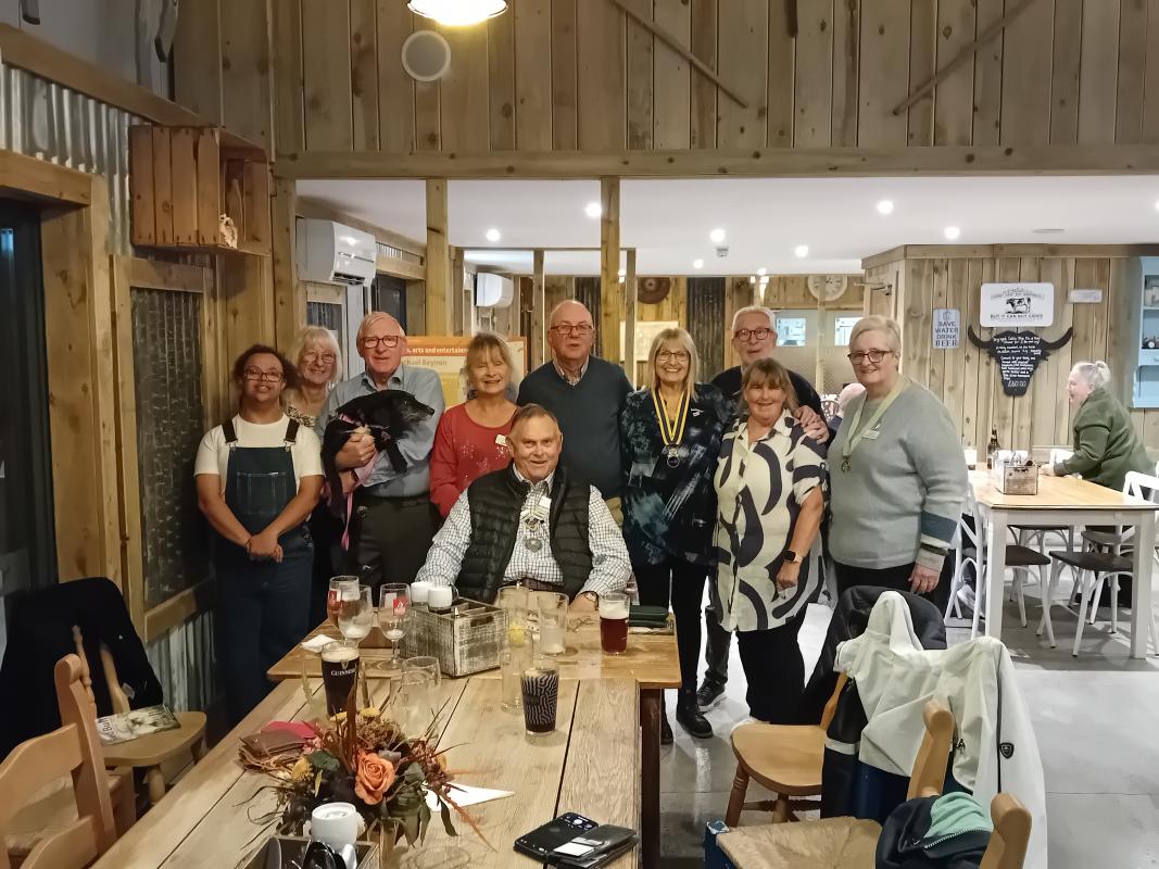 Three Ceredigion Rotary Clubs with Michael Beynon - an inspirational young man.