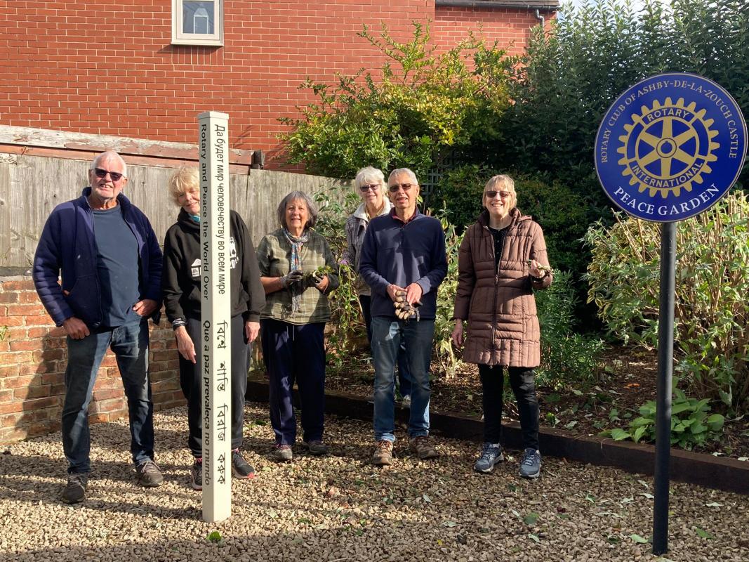 Members at the Rotary Peace Garden