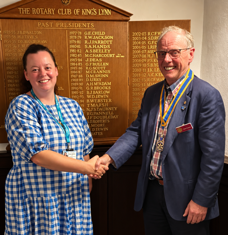 Abbie Mulcairn and President Mike Douglass