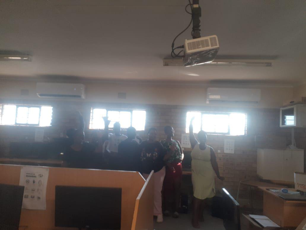 Climate change in the computer suite now air-conditioned