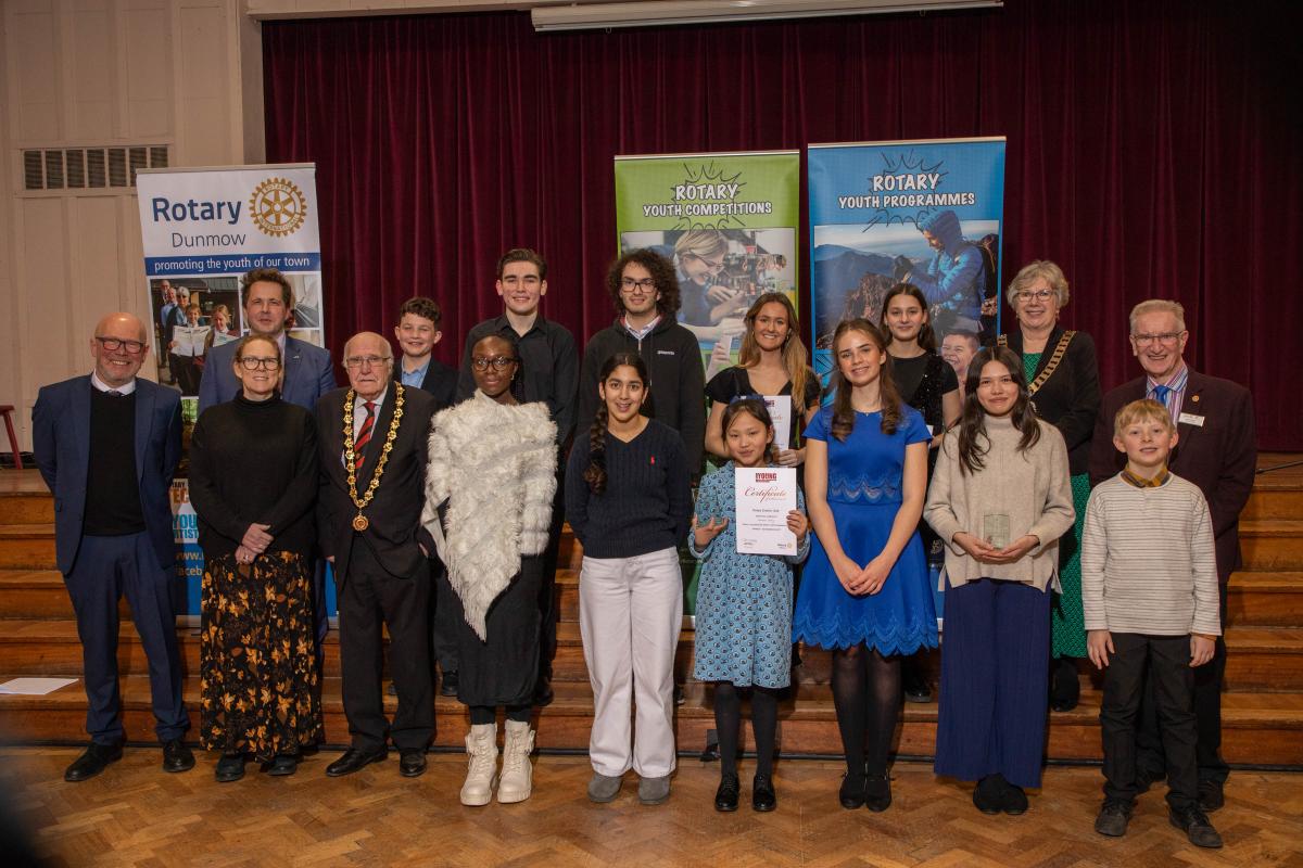 Young Musicians with the judges and guests.