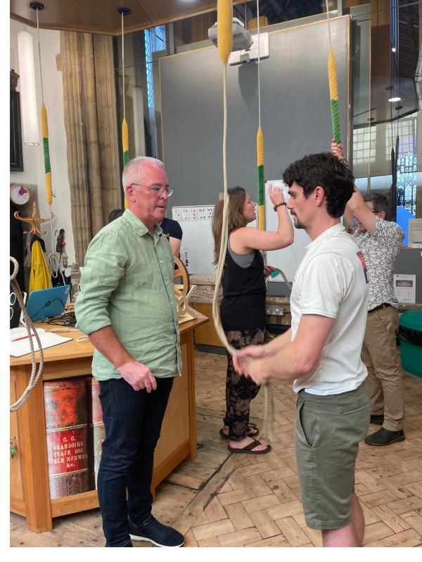 Concentration needed for bell ringing.