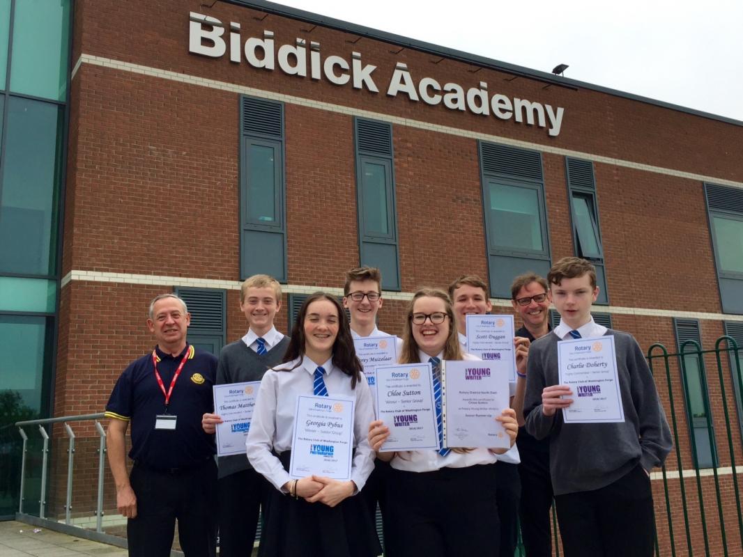 Biddick Academy Students receive their certificates