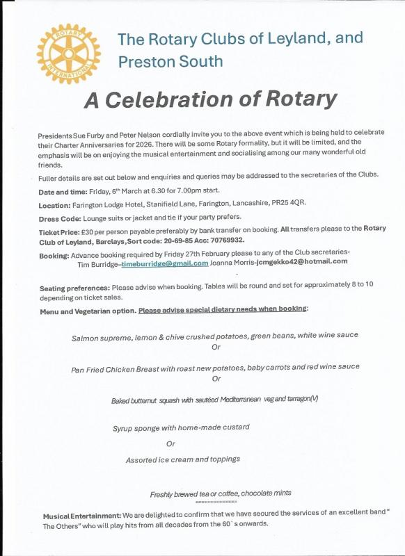 Celebration Of Rotary Flyer