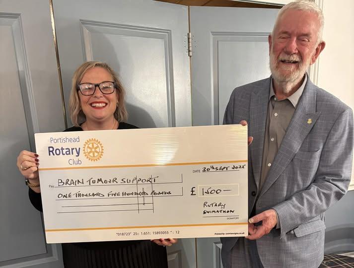 Cheque Presentation to Brain Tumour Support
