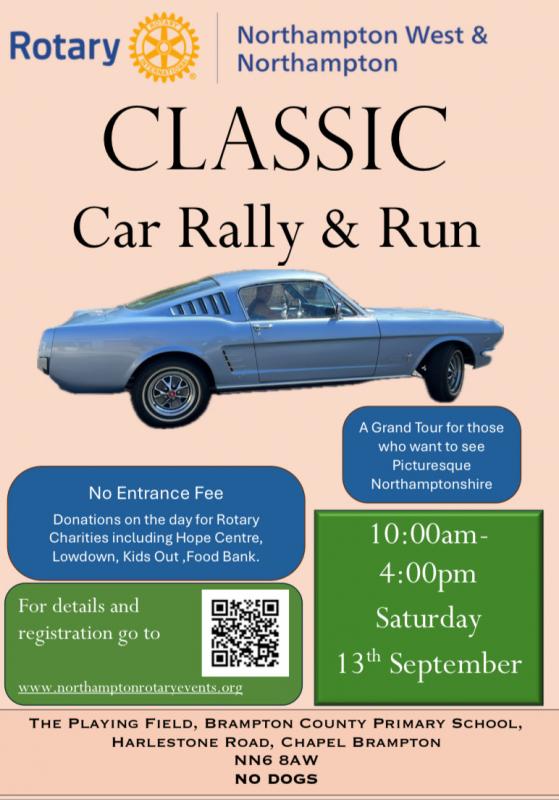 Classic Car Rally 13th September 2025
