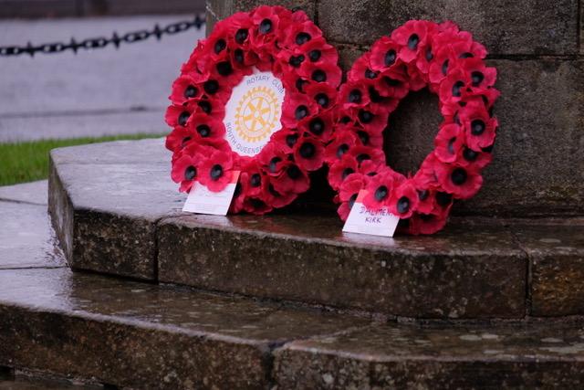 Rotarians laid poppy wreaths at Dalmeny, Kirkliston and South Queensferry war memorials.