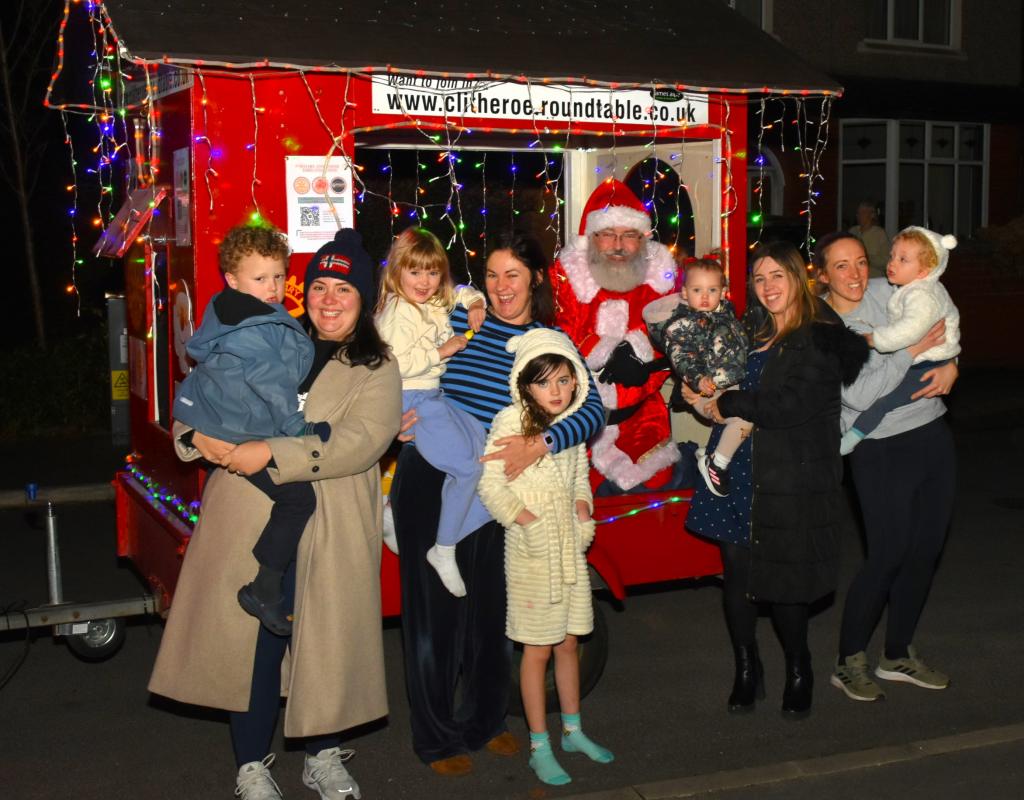 Santa meeting Ribble Valley children