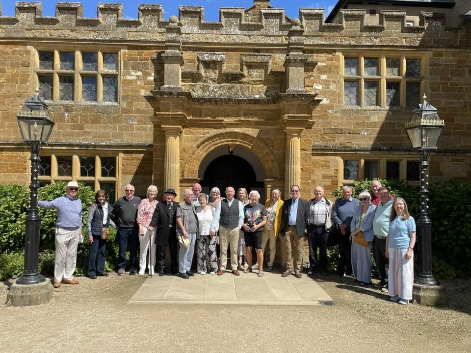 Rotarians pose outside Delapre Abbey
