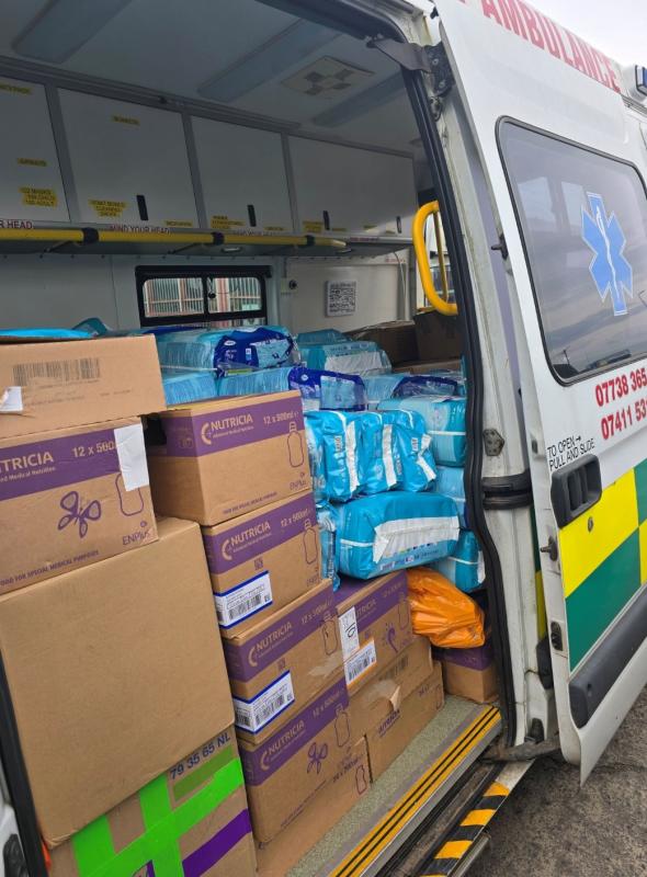 Delivering supplies to Ukraine