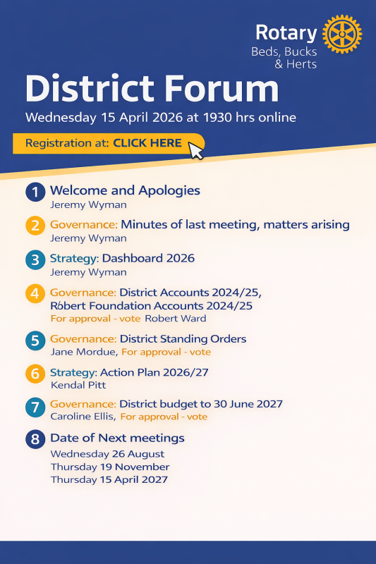 AGENDA of the district forum