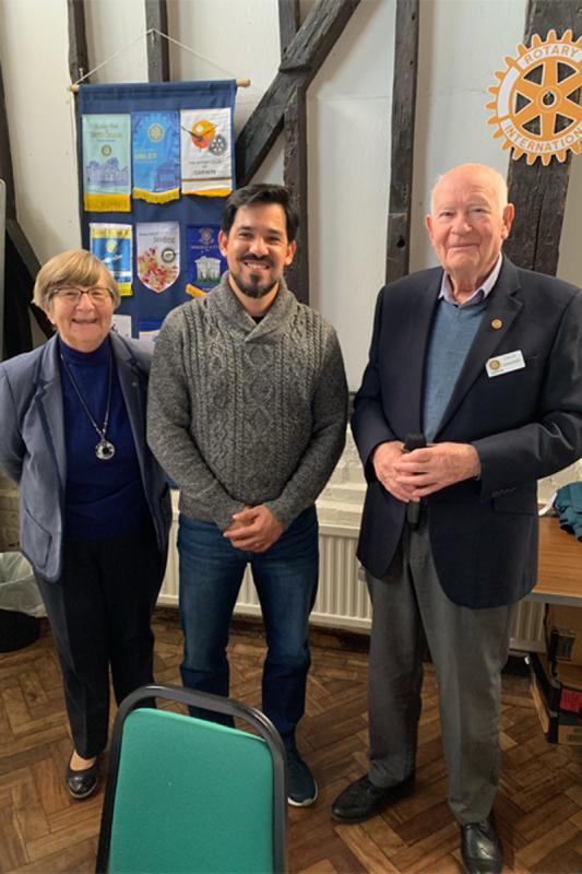 Frank Gonzales (centre) with Terry Neal and David Cadwallader
