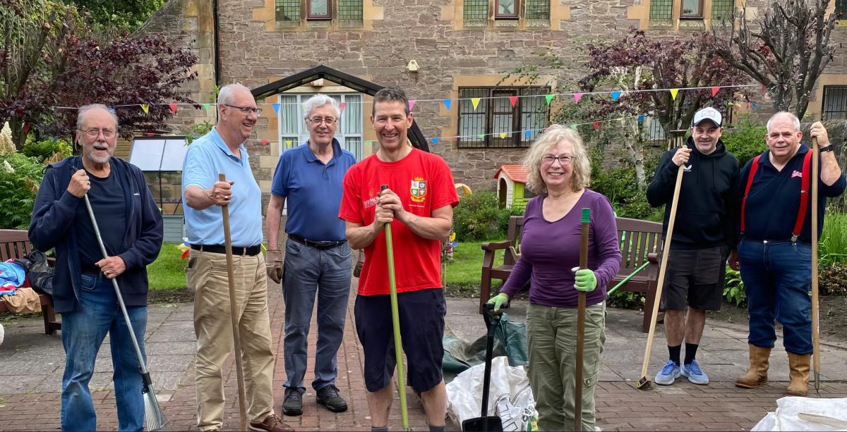 Rotarians working at the Perth Autism Garden.