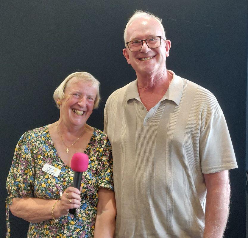 President Ruth welcomes Gavin Sutherland into the Club