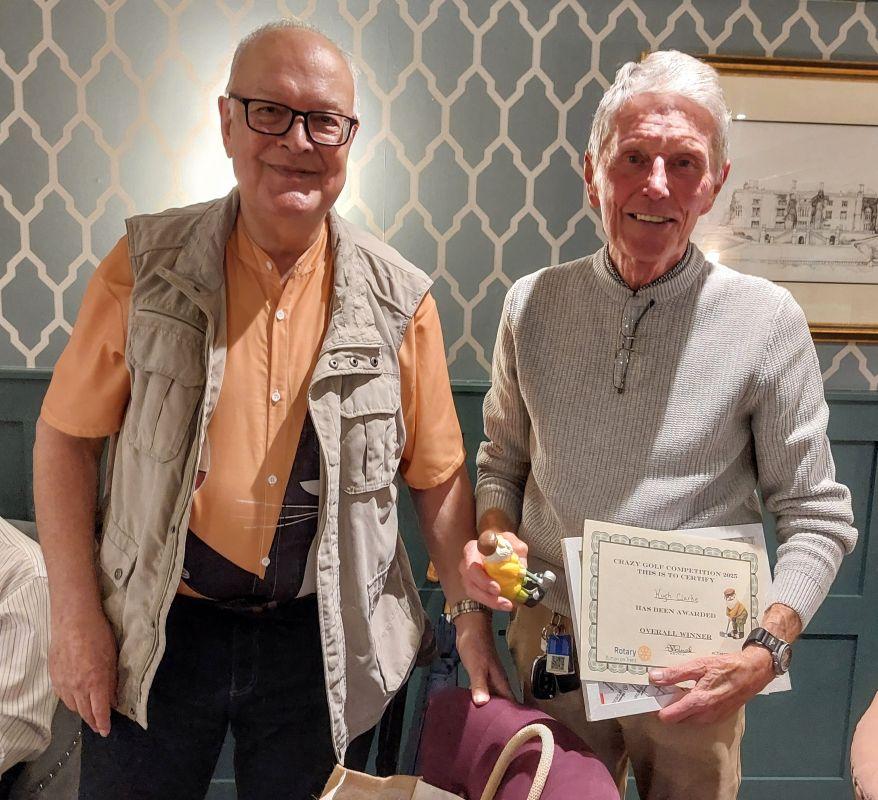 The winner Hugh Clarke and Organiser Tony Rundle