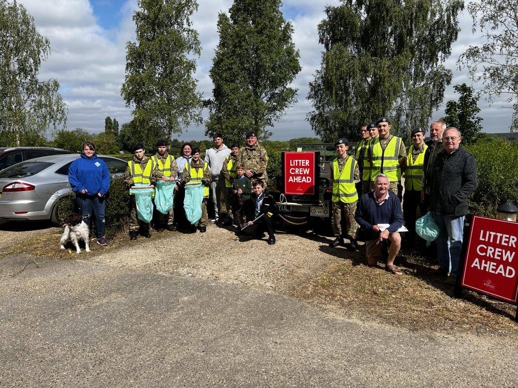 Pickers at the ready, our volunteers prepare to set off