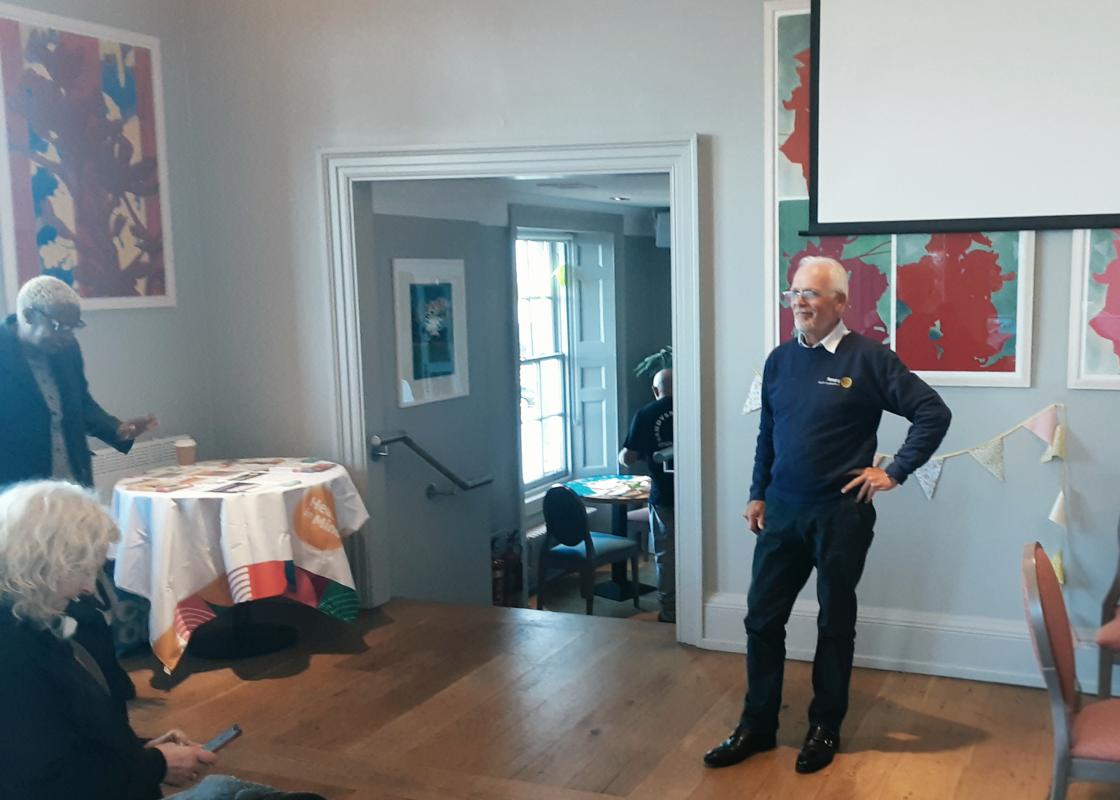 Neil McKinlay talking about Rotary
