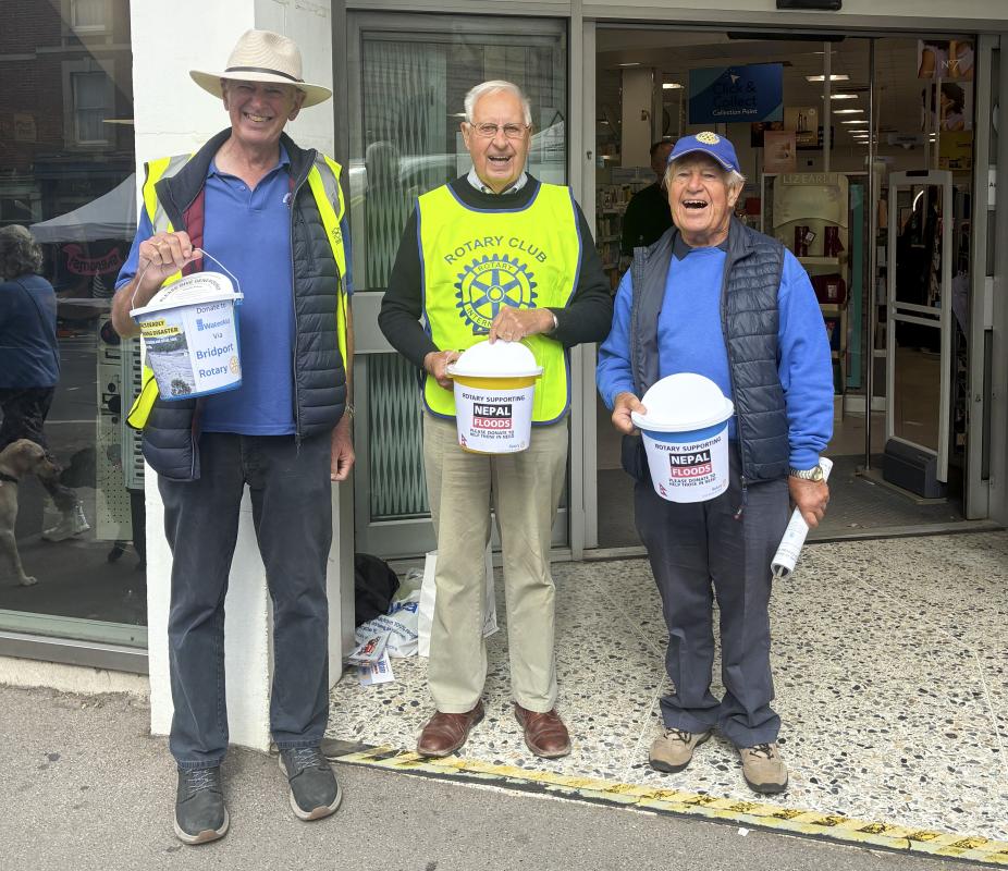 Collecting for the Nepal disaster.