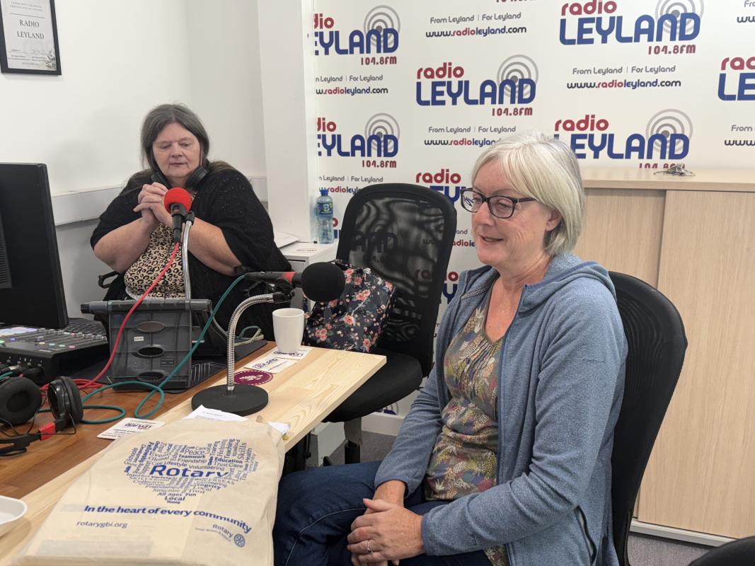 President Sue at Radio Leyland 