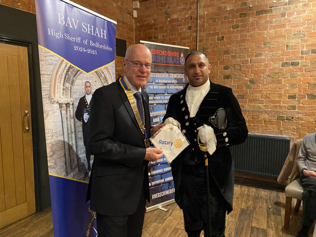 President Graham Anker and High Sheriff Bav Shah.