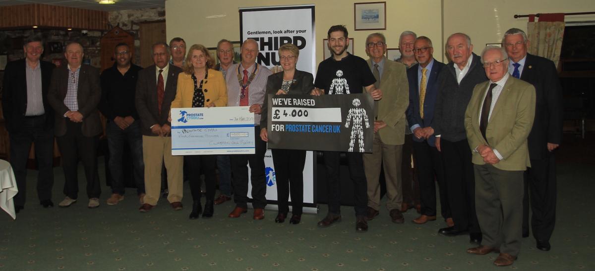 In March 2019 presentation in aid of Prostate cancer 