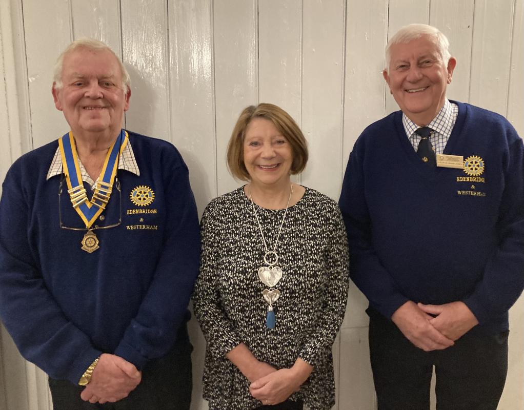 President Peter, Kathy Foster and Rotarian Colin Ullmann-Jones.