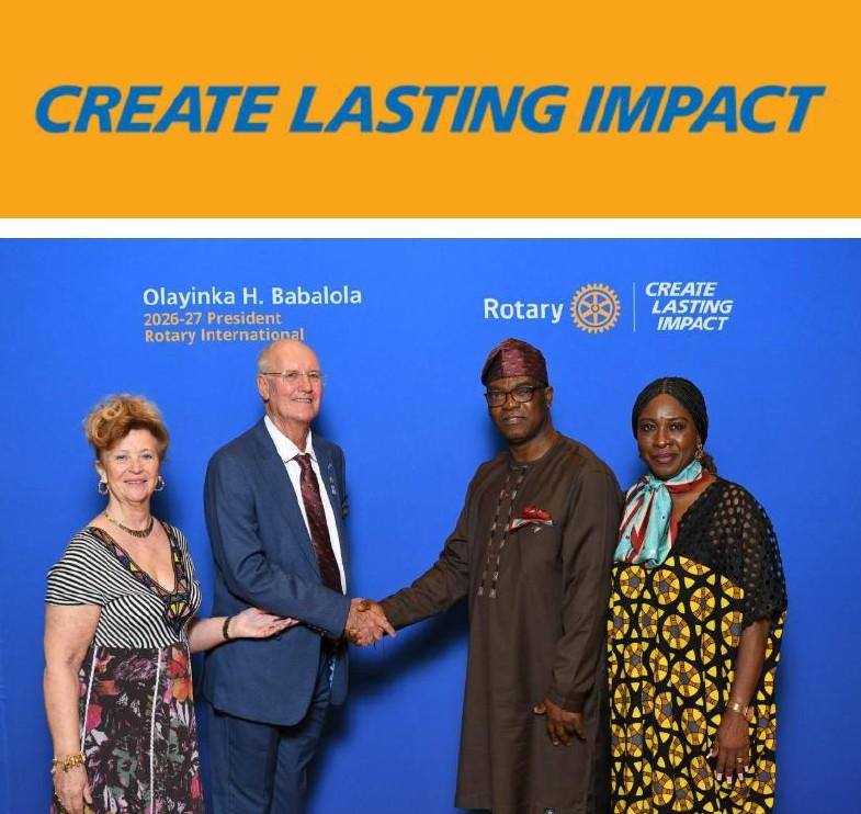 Ian and Susan with RI President Elect (Olayinka Babakila) and his partner Presy from Nigeria