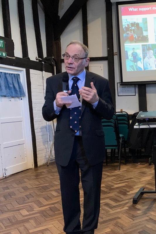 Ian Summerfield talks to the club