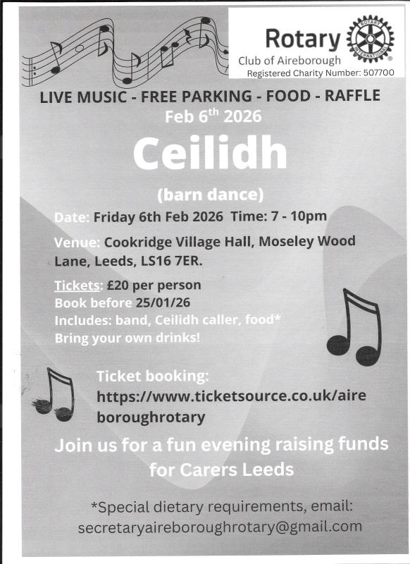 February 26 Ceilidh - not to be missed!