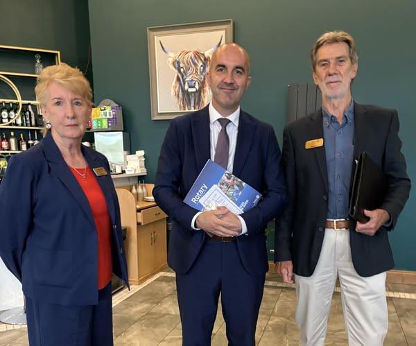 Ken Currie, Rector of Madras College with President David Gray and President Nom. Alice Little