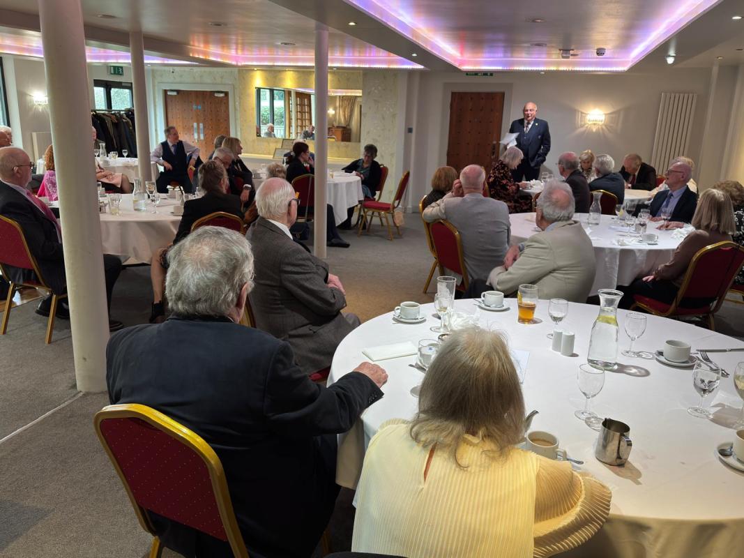 David Bugg gives a testimonial to founding member John Timperly