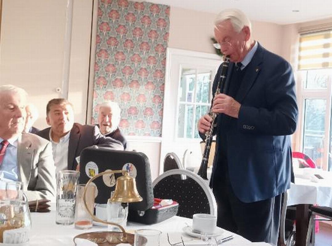 Ken playing the clarinet