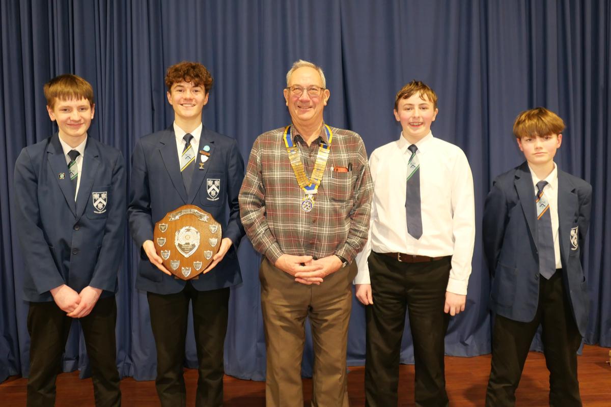 President Nick and the winning Foundation Team from Birkdale High School