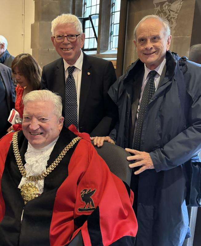 Lord Mayor Cllr William Shortall with David and George