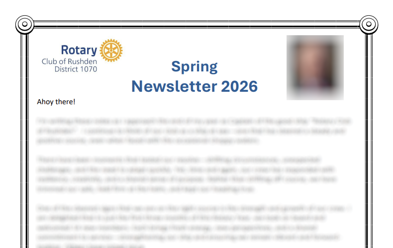 Find a copy of current or historic Club Newsletters