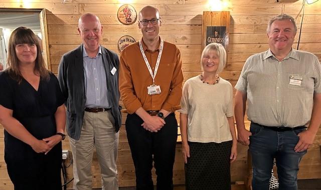 Karen Murrish (Fundraising Manager RCHT) Rtn David Stewart (Falmouth RC) Nick Battersby (Consultant Surgeon RCHT) Elke Deeley (President St Austell RC) Nigel Davey (Assistant District Governor)