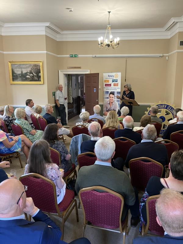 Donna French, Centre Manager at Rushden Lakes and Chair of Wellingborough and East Northants Chamber of Commerce, speaks to attendees