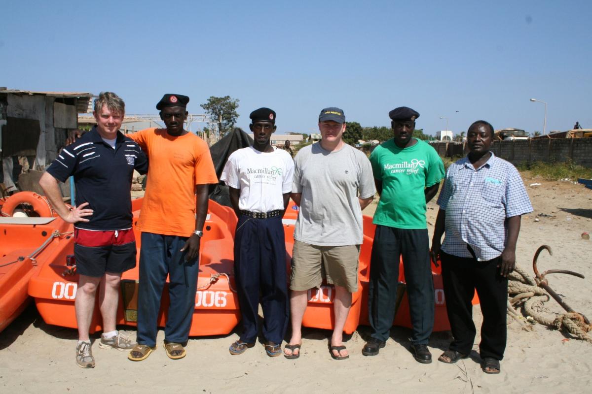 Rotarians and key personnel in Gambia