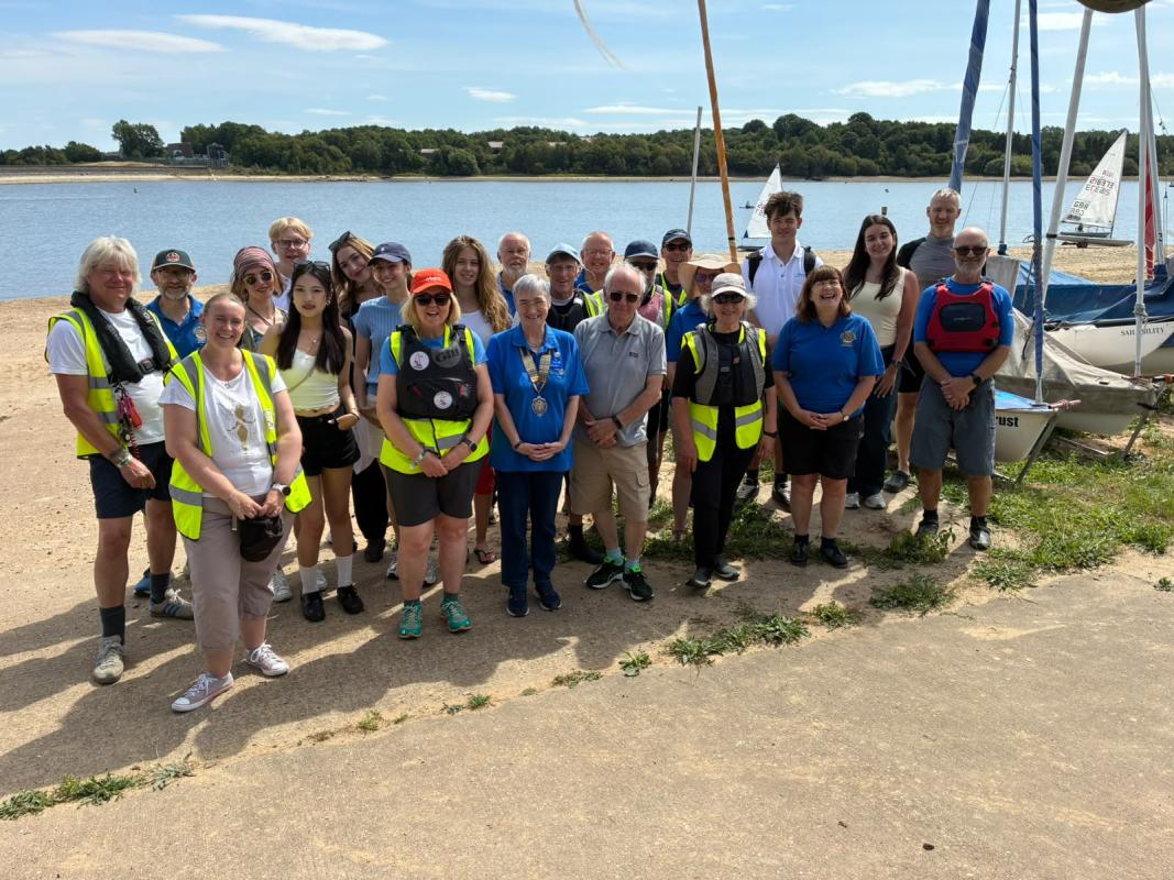 Our Cultural Exchange students with members of Ashby Rotary and Sailability.