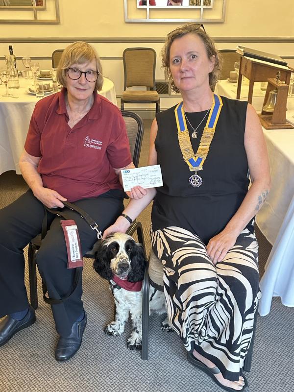 Pam & Enzo with Lois following a donation to the charity.