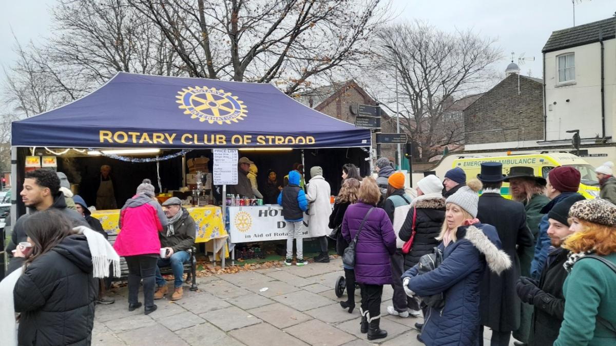 Strood Rotary in the High Street at the Winter Dickens Festival