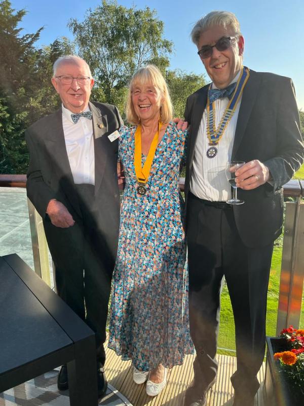 Valerie with fellow Rotarians at an event in 2023.