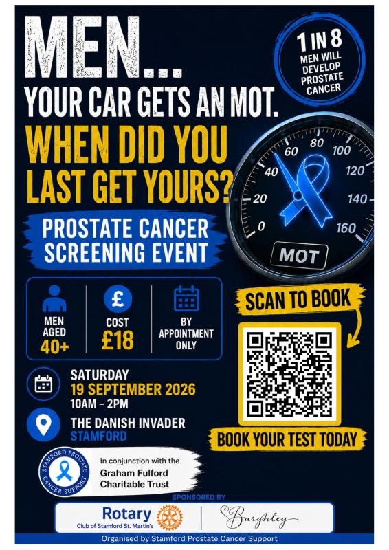 Poster for prostate cancer screening event