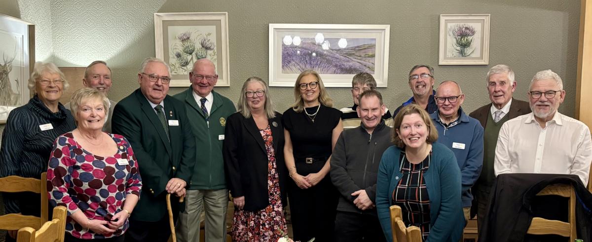 Rachael Hamilton MSP with members of Hawick Rotary