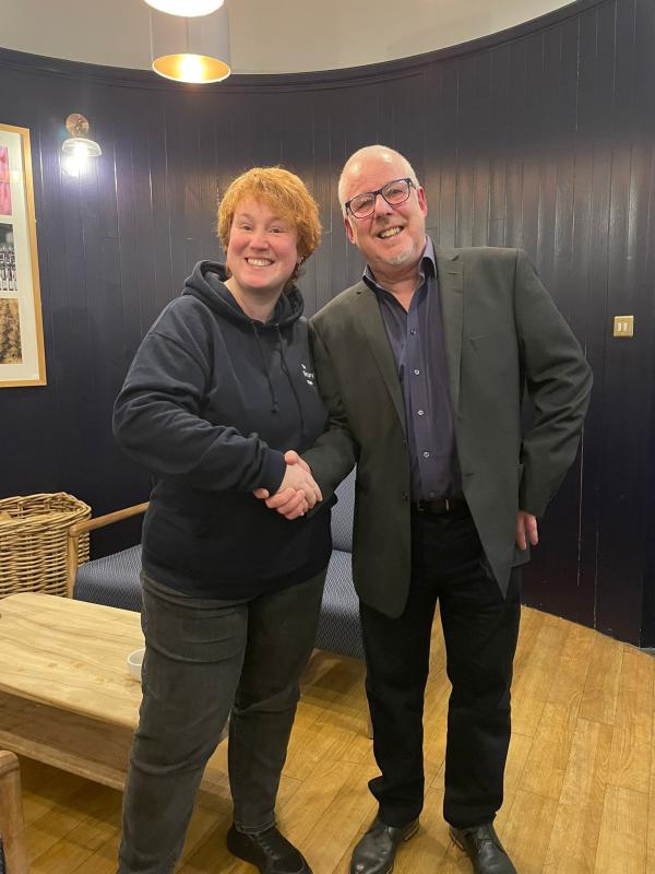 Ray Palmer with President Tilly Howie